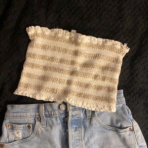 Cotton Candy LA strapless crop top